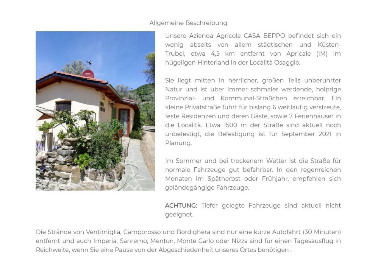 Villa Casa Lucertola à Apricale Extérieur photo